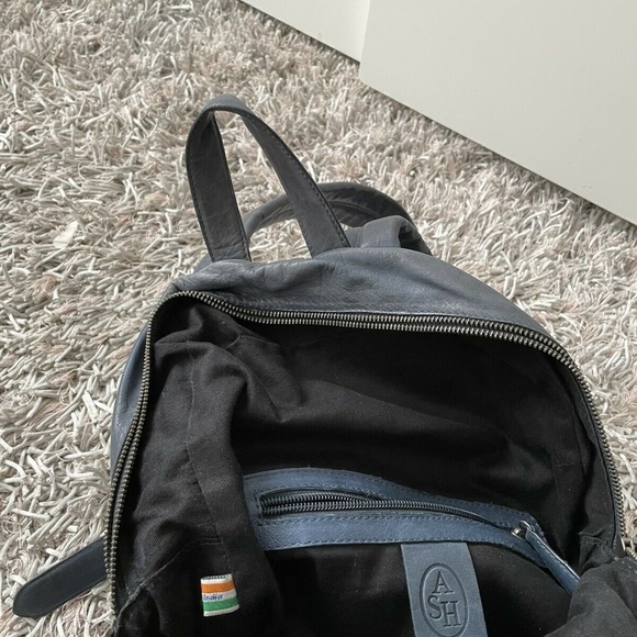 ASH Domino Backpack 100% Leather Blue Washed Studded ❤️ - Picture 10 of 11